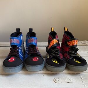 Spider-Man and Hot Wheels Kids light up Sneakers